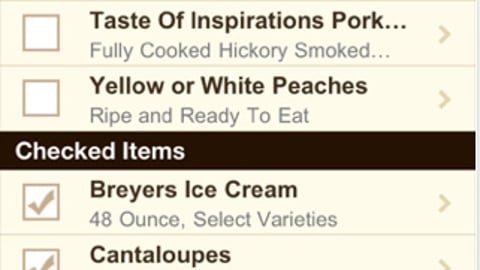 Food Lion App Shopping List